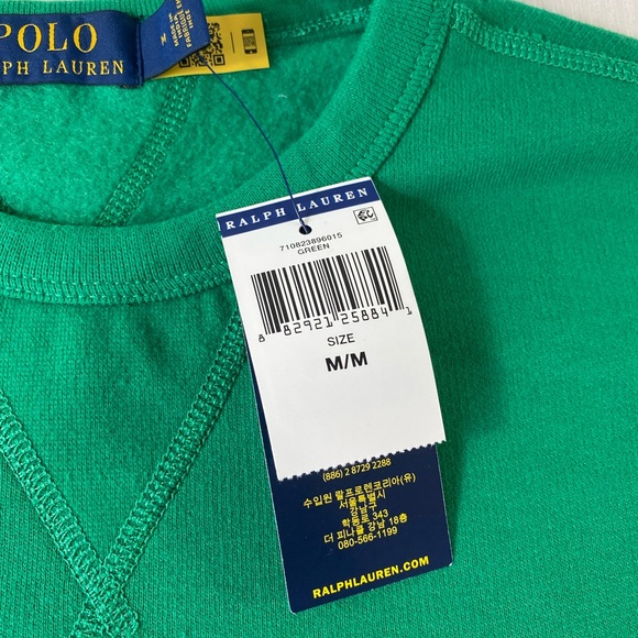 Polo Ralph Lauren 67 Spell Out Green Crewneck Sweater - Picture 8 of 12